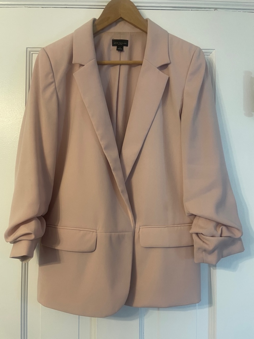 Ann Taylor Factory Light Blush Pink Tailored Blazer